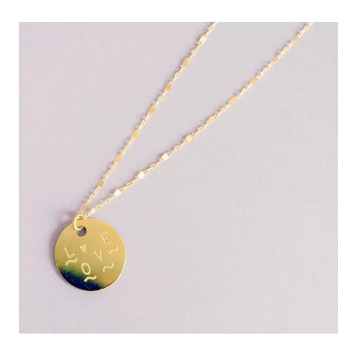 Adorabili Grosse Médaille Love | Doré