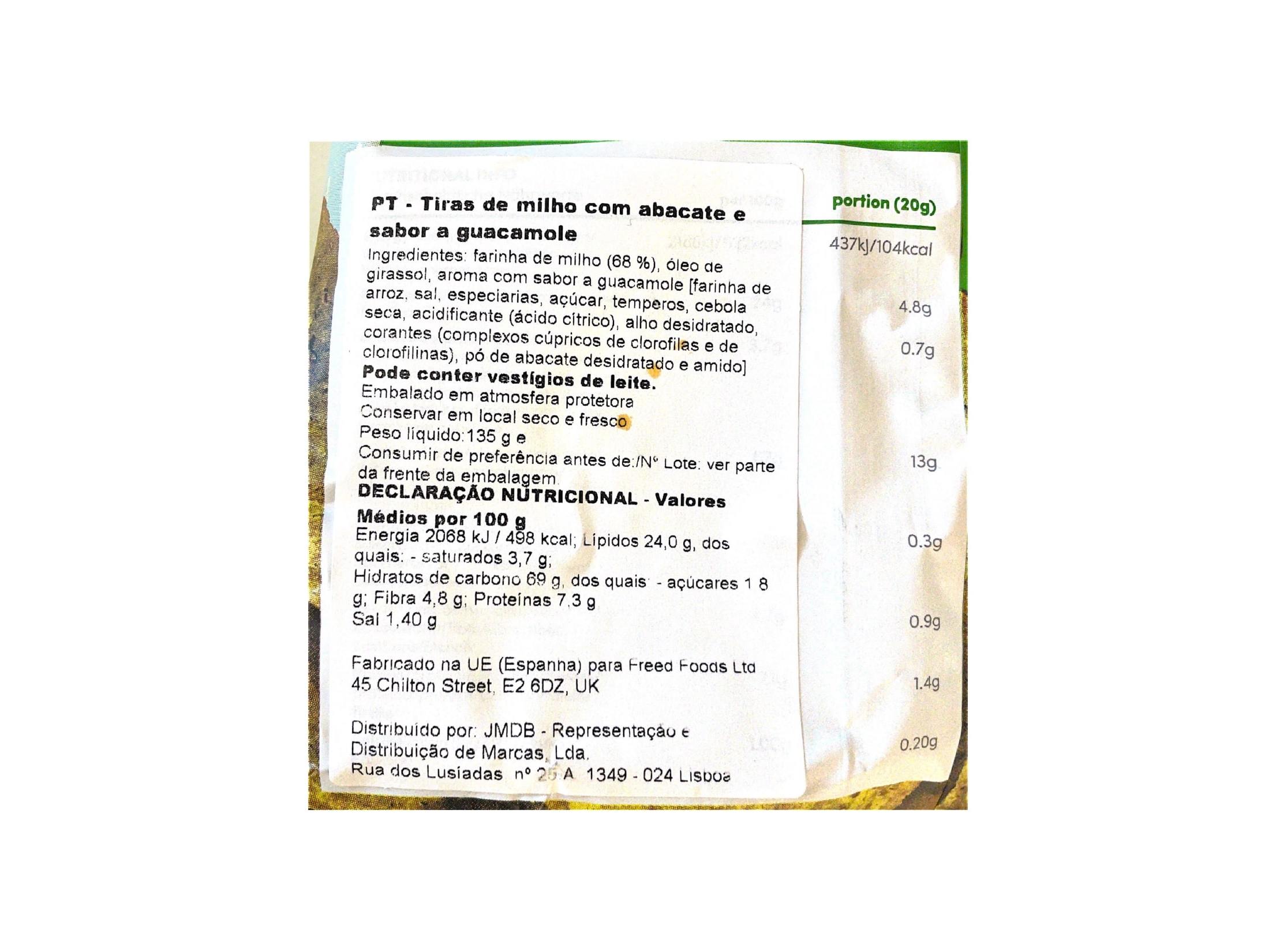 TORTILHAS MISTER FREED ABACATE 135G