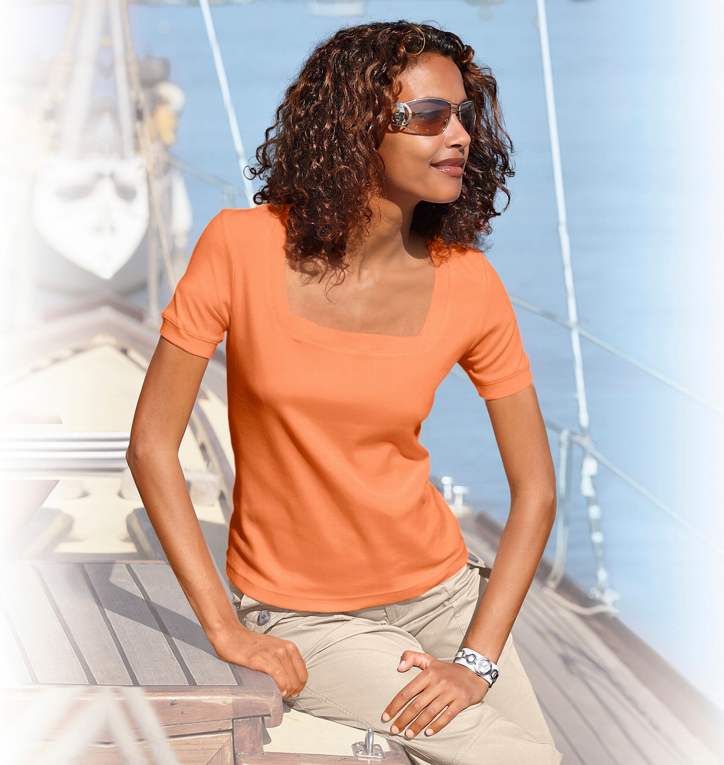 heine Carré-Shirt in orange