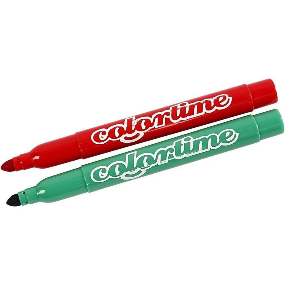 Colortime - Tusch 5 mm - Standardfarver - 12 stk.