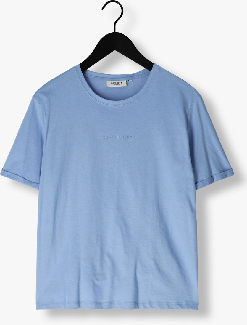 MSCH COPENHAGEN lichtblauwe msch copenhagen t-shirt mschterina organic small logo tee