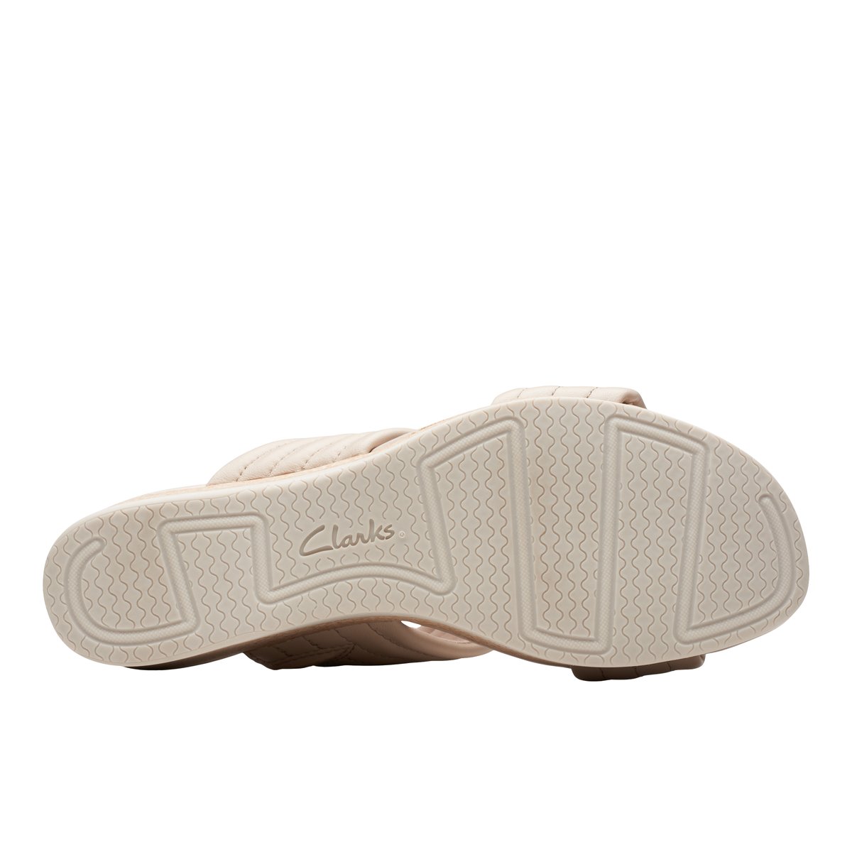 CLARKS-Chelseah_pth-Sandales à glissière à double bride - Talon compensé - Beige