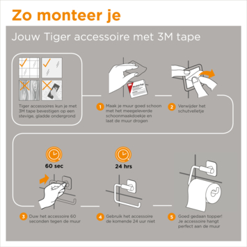 Tiger Colar Toiletrolhouder zonder klep Zwart