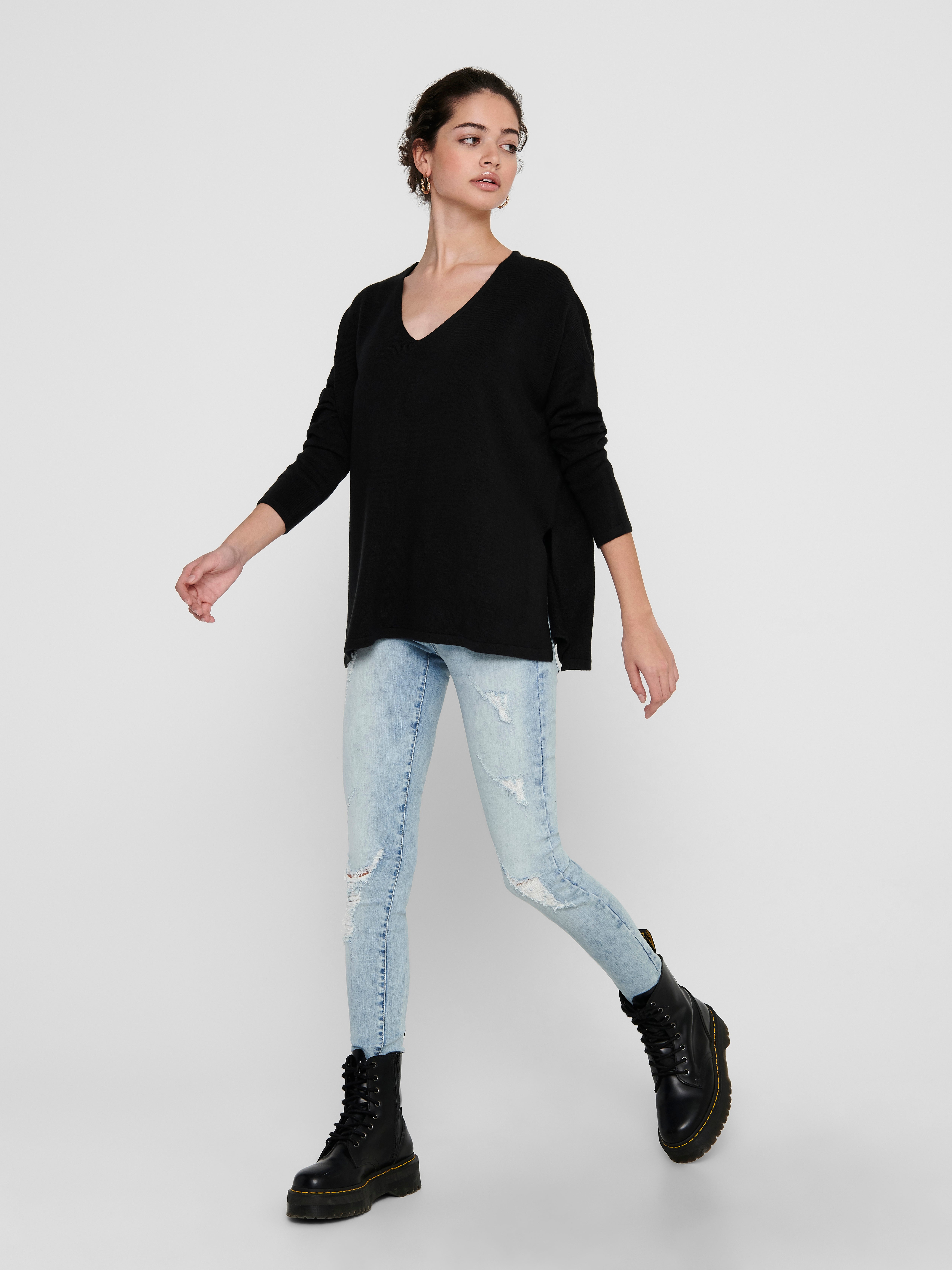 ONLAMALIA Strickpullover Black