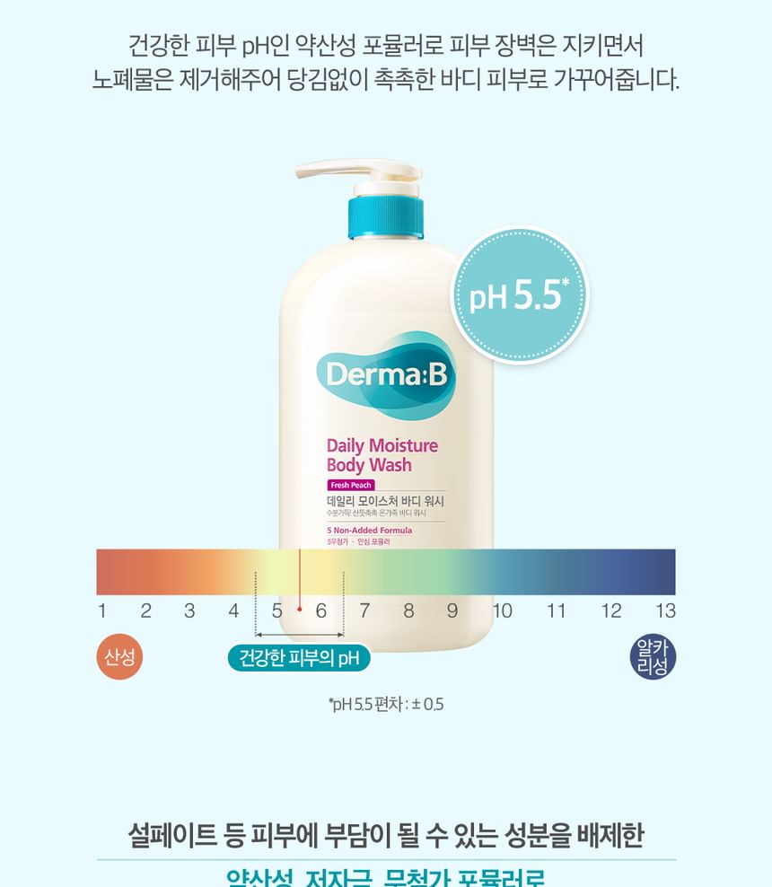 Derma: B - Dagelijkse vochtinbrengende bodywash - 3 soorten