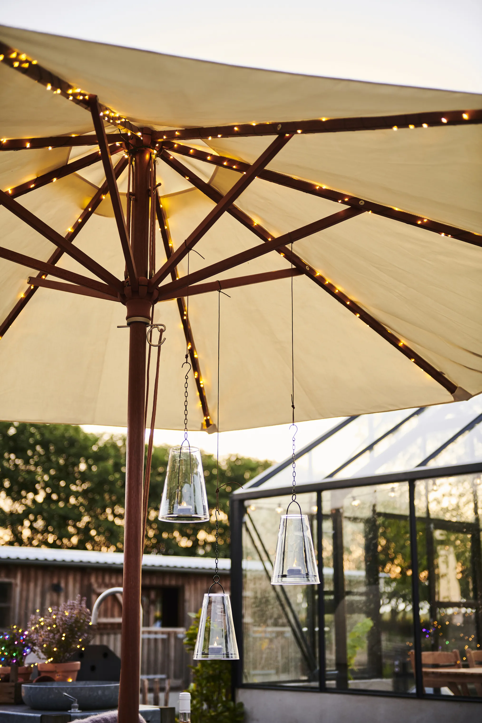 Sirius Knirke Solar Parasol LED Lyskæde