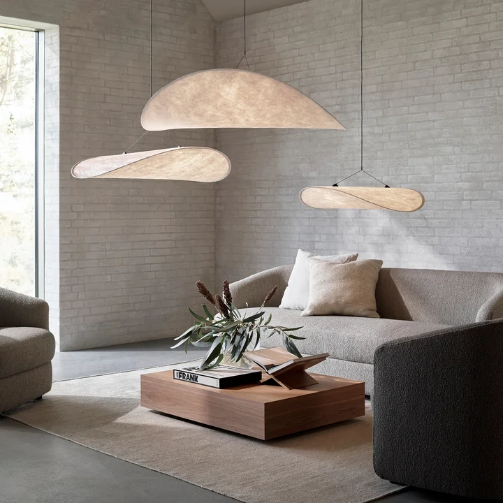 New Works - Tense LED Pendelleuchte, 70 cm, weiss