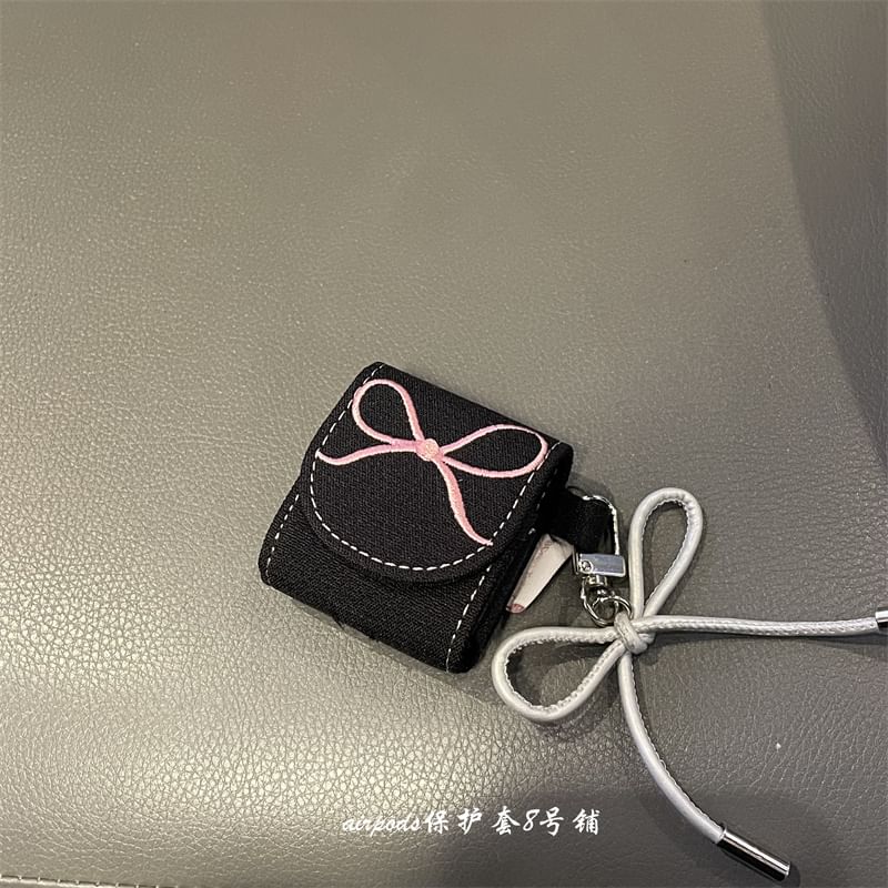XIXI STUDIO - AirPods / Pro oortelefoonhoesje met strik, skin / bedel / set
