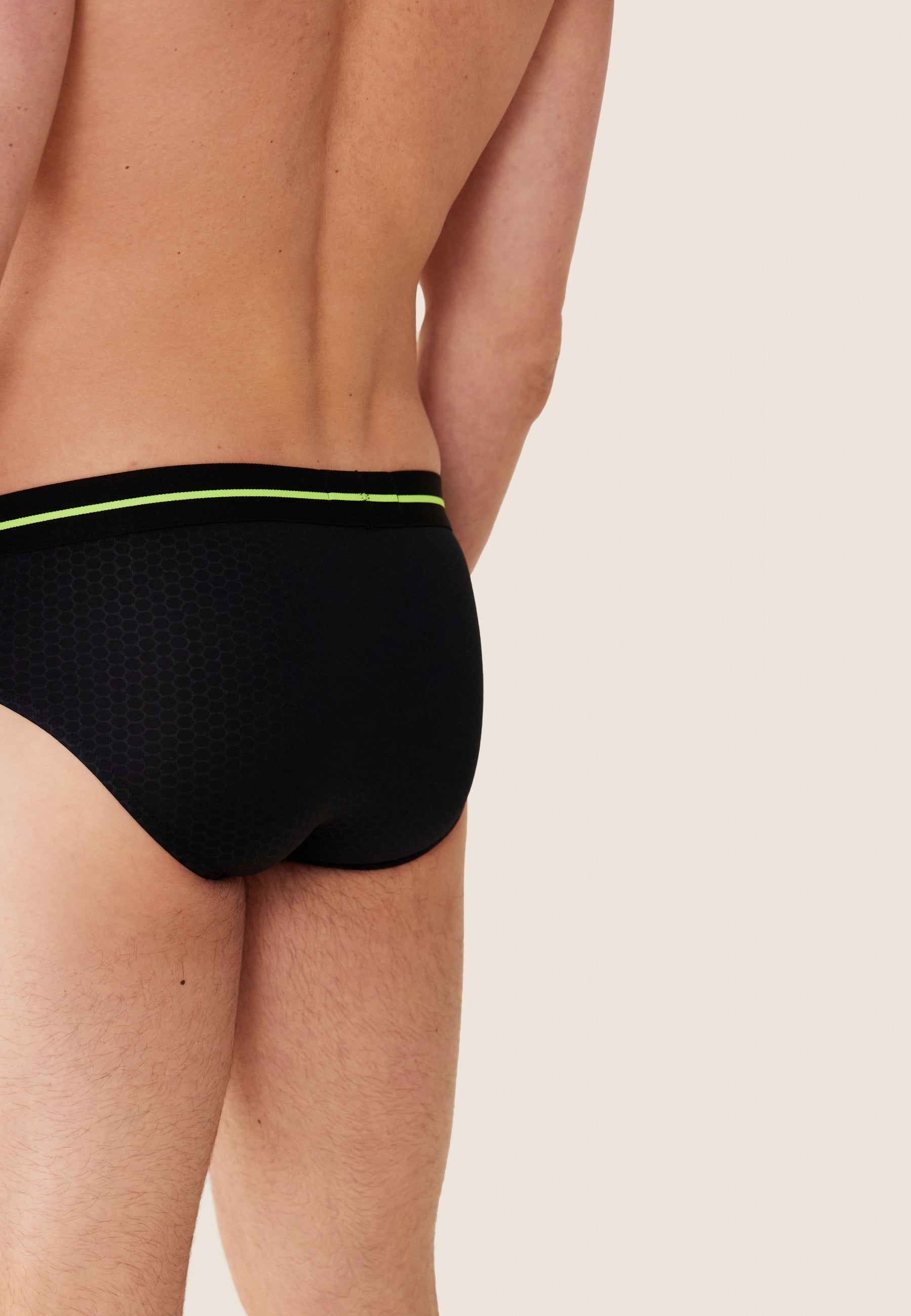 Slip en polyamide-Mike Training Noir Fluo
