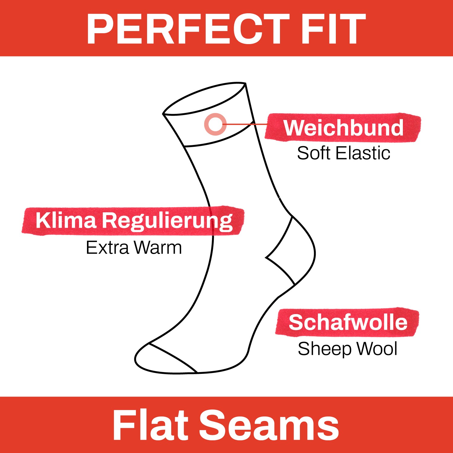 Chili Lifestyle Wollsocken COLOR super warm 4 Paar Schafwolle Winter