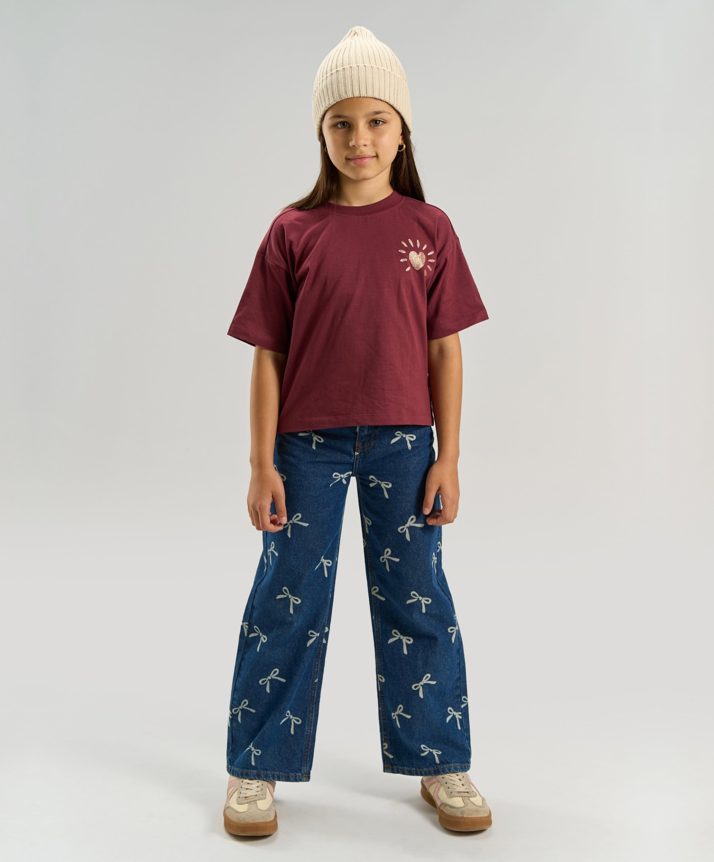THE NEW Meisjes T-shirt bordeaux