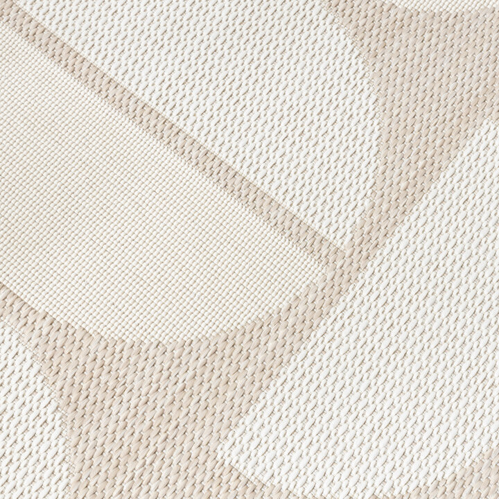 Buitenvloerkleed - Capri Circles Beige/Creme | Stijlvol!