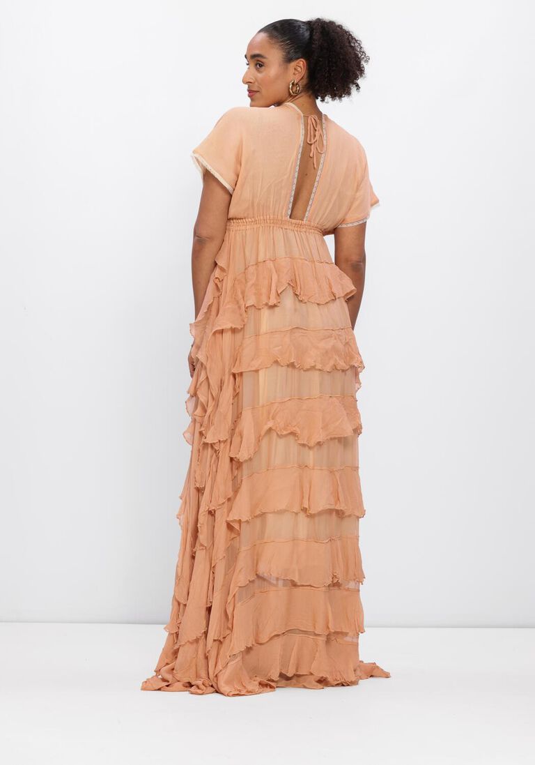 roze mes demoiselles maxi jurk charlotte