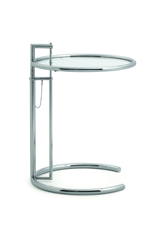 ClassiCon Adjustable Table E 1027 bijzettafel Ø52 helder glas