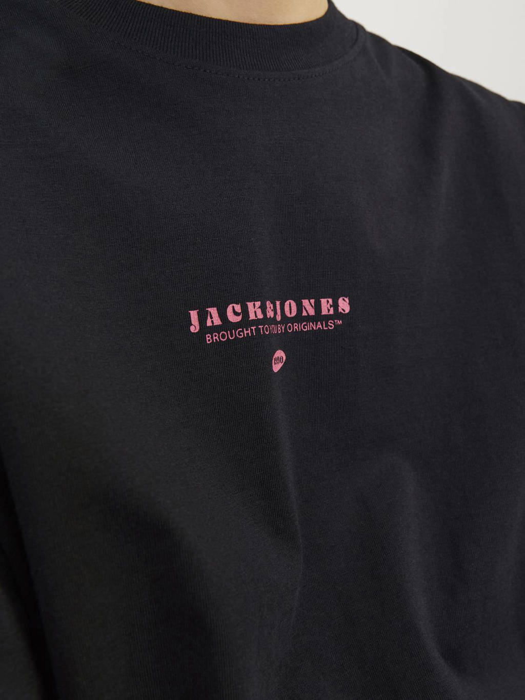 JACK & JONES T-shirt JORMARBELLA met backprint zwart