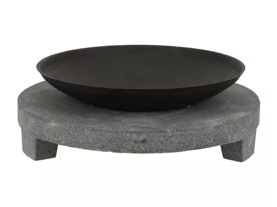 Brasero en fonte et granit Anneau 69.8 x 23.8 cm