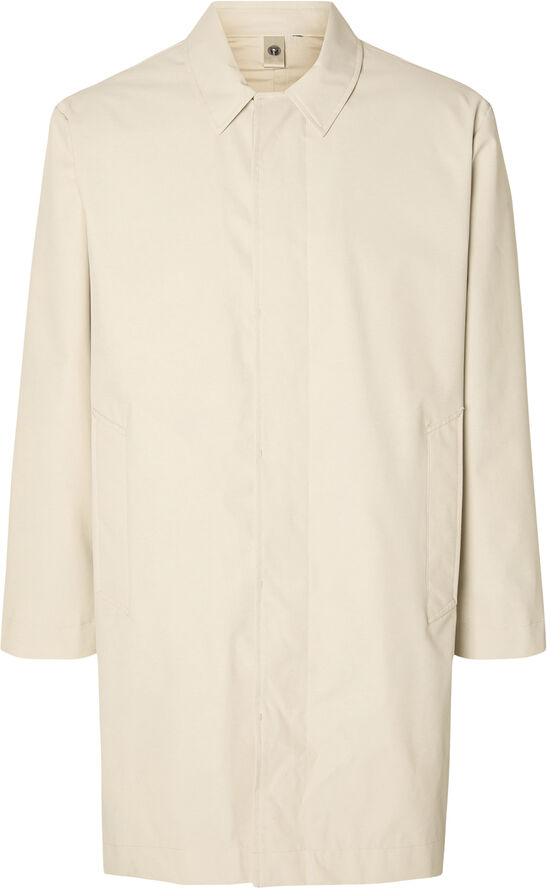 Selected Homme SLHDEVON LAYERS CARCOAT Oatmeal