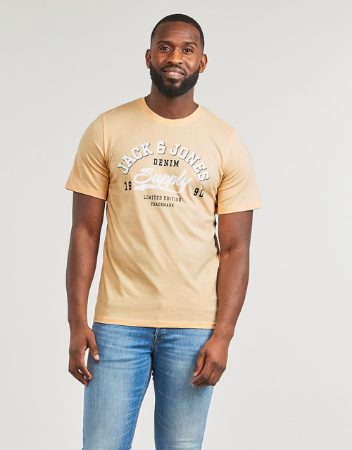 Jack & Jones - JJELOGO TEE SS O-NECK 2 COL SS24 SN - Orange