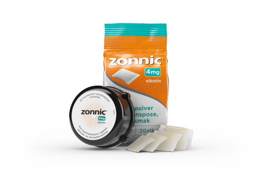Zonnic munnpulver med mintsmak 4 mg