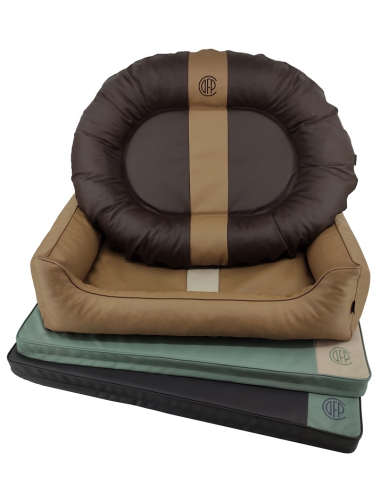 Cama oval em couro ecológico, CAZO Oslo - Marrom