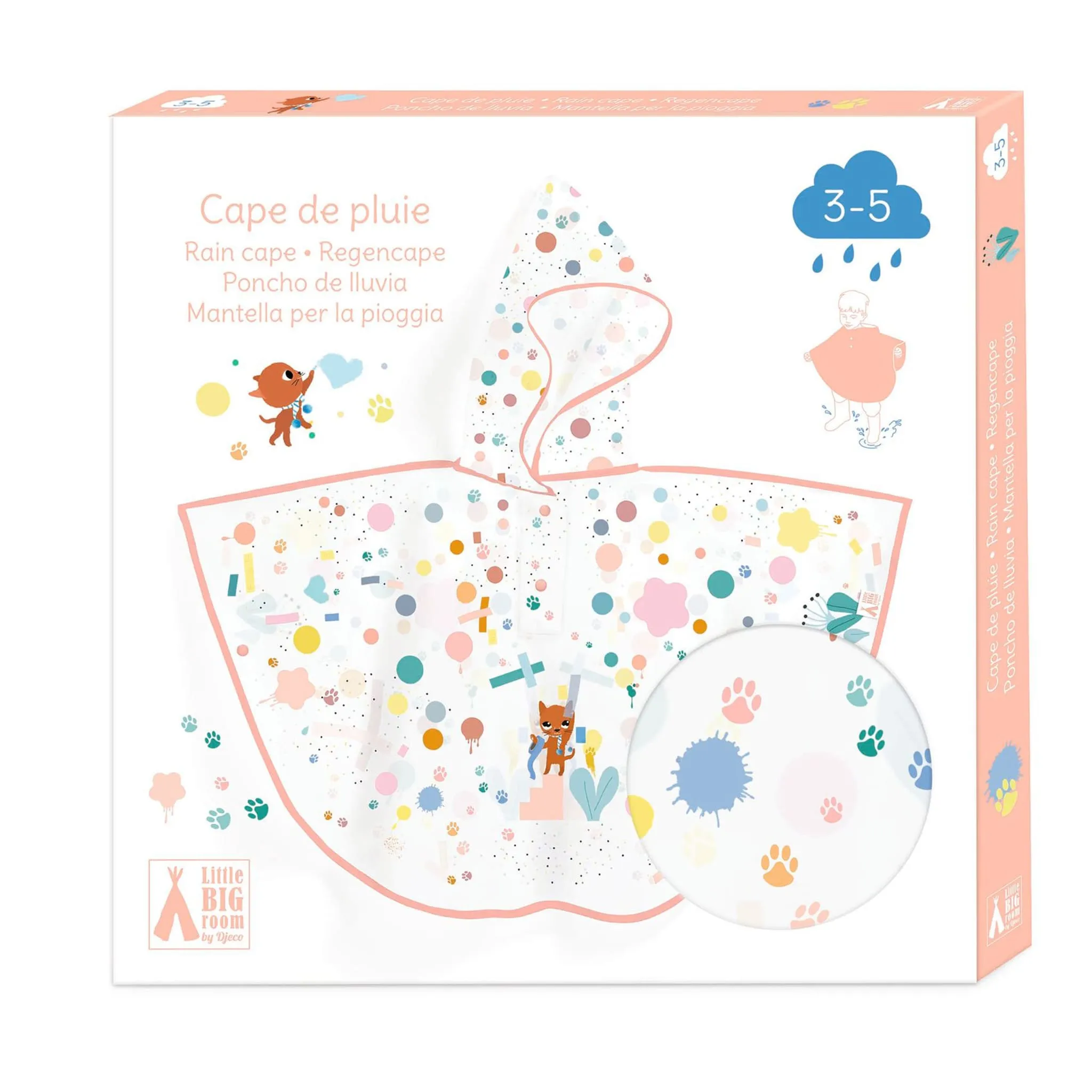 Djeco Cape de pluie 3-5 ans - Chat