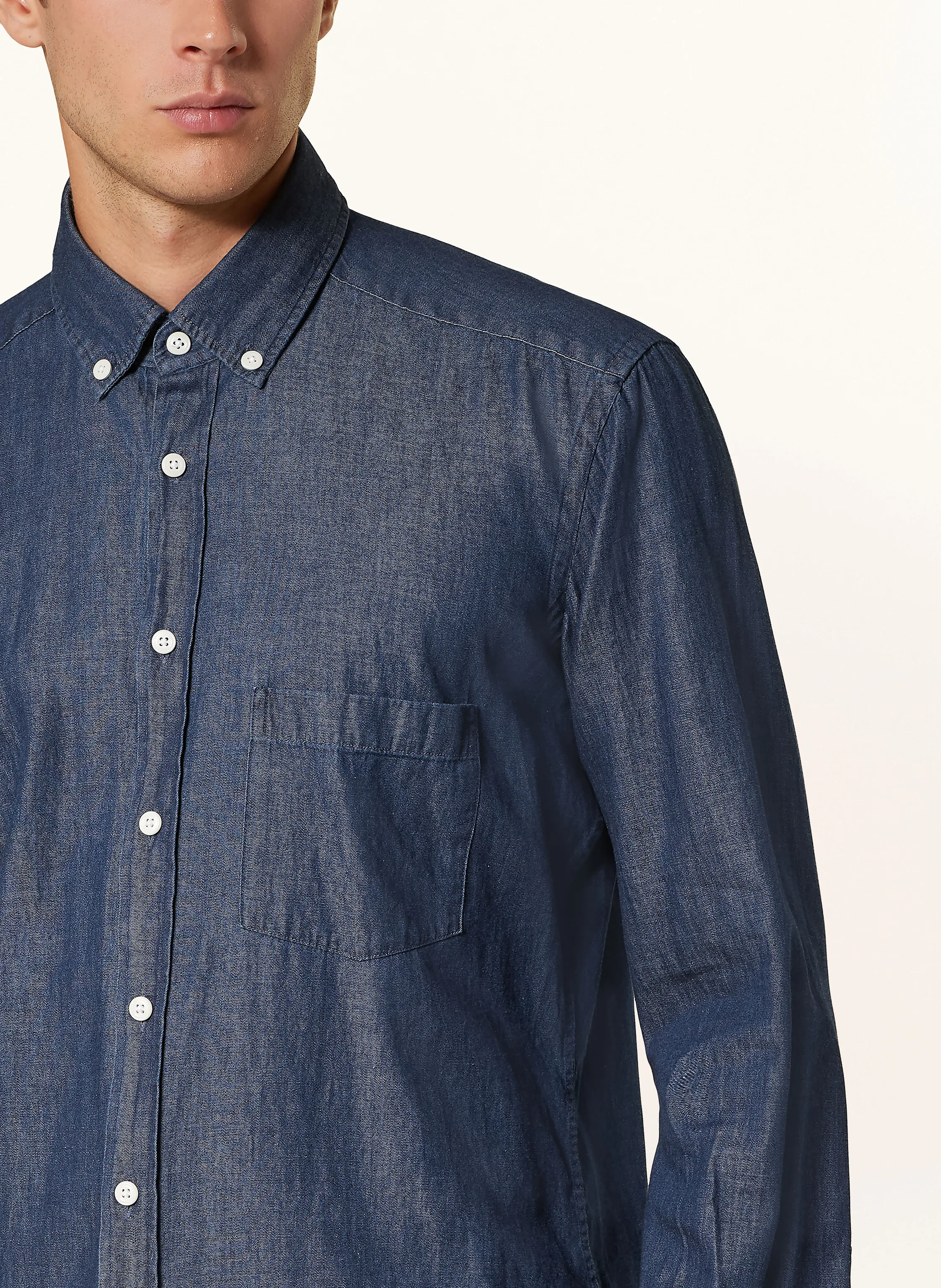 STROKESMAN'S Hemd Regular Fit in Jeansoptik
