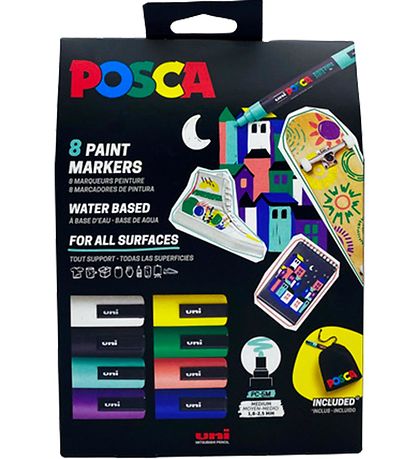 Posca Filzstifte - PC-5M - 8 st. - Mehrfarbig
