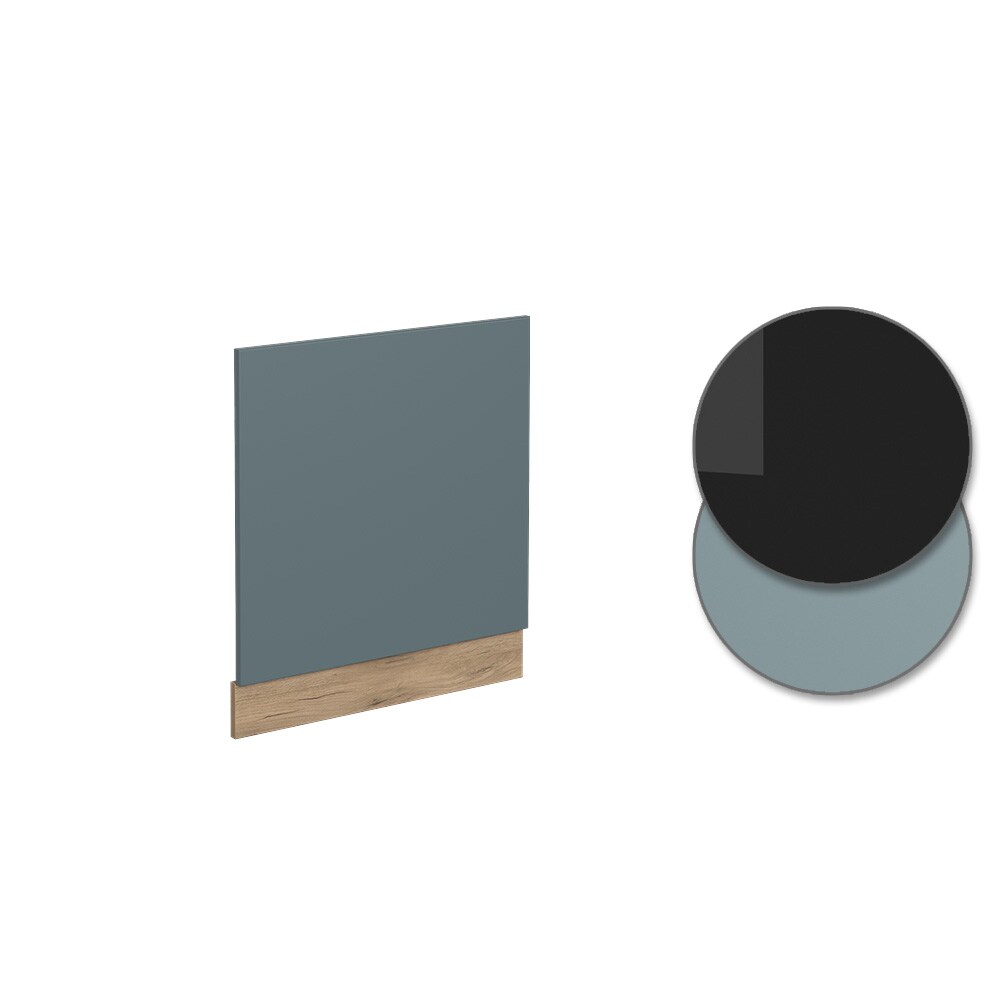 Vicco Geschirrspülerblende Küchenmöbel R-Line Solid Eiche Blau Grau 60 cm modern
