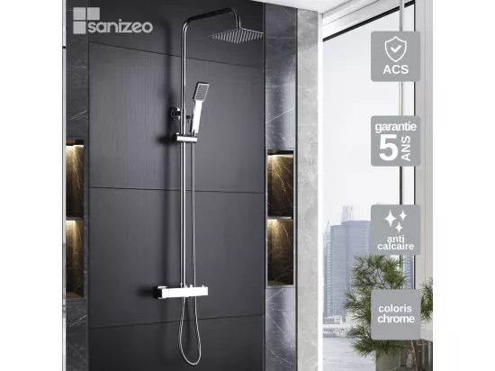 Colonne de Douche anti-calcaire Thermostatique Chrome ART BTAR025