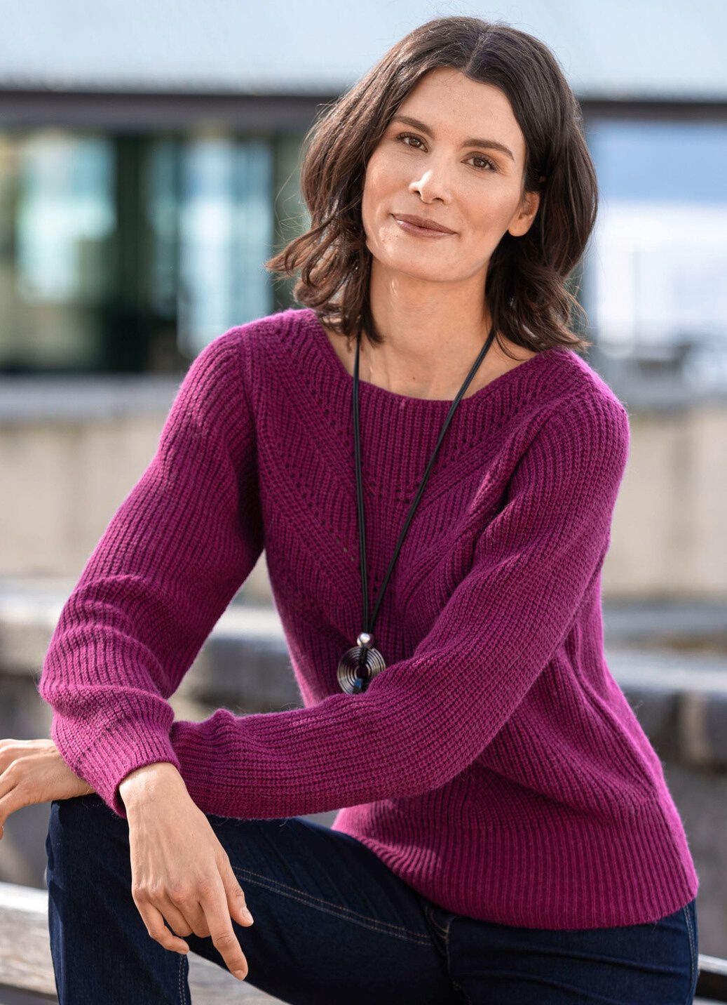 Pullover in Perlfang