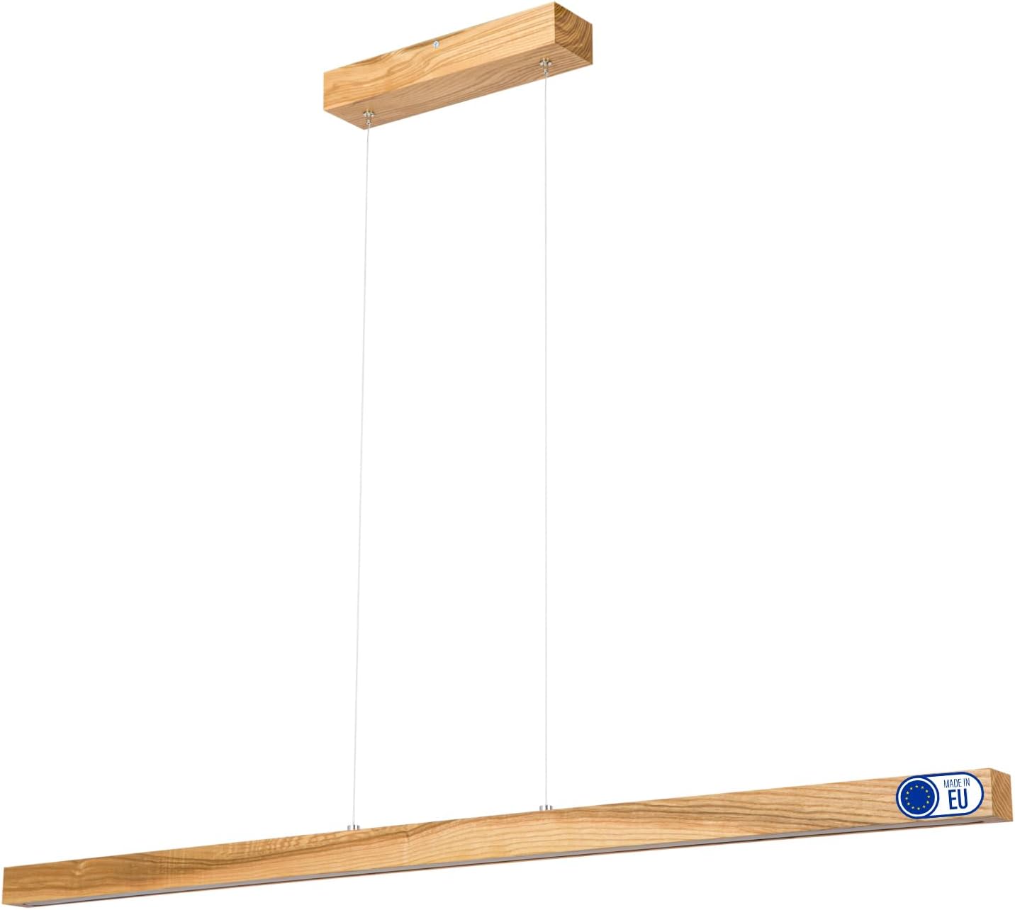 Hängelampe Hängeleuchte - Deckenlampe aus Holz - Pendelleuchte - LED Lampe - Dimmbar - Warmweiß DIMLED110KB-3K-RUSTIKAL 110 cm Warmweißes Licht Rustikal