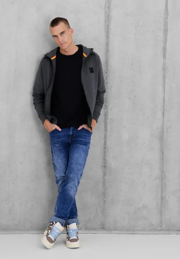 Sweatshirtjacke mit Kapuze - phantom grey