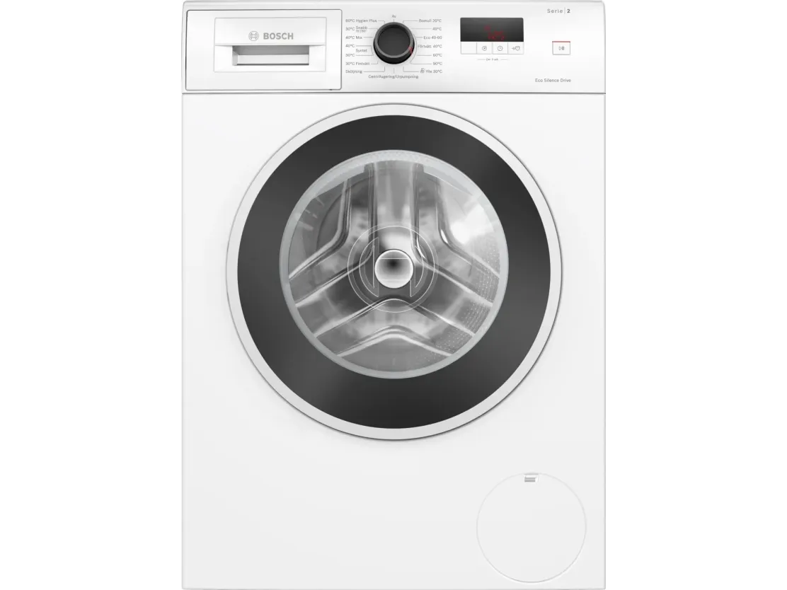Bosch Serie | 2 WGE0240ASN - Vaskemaskine - Niche - bredde: 60 cm - højde: 85 cm - frontbetjening - 65 liter - 7 kg - 1400 rpm - hvid