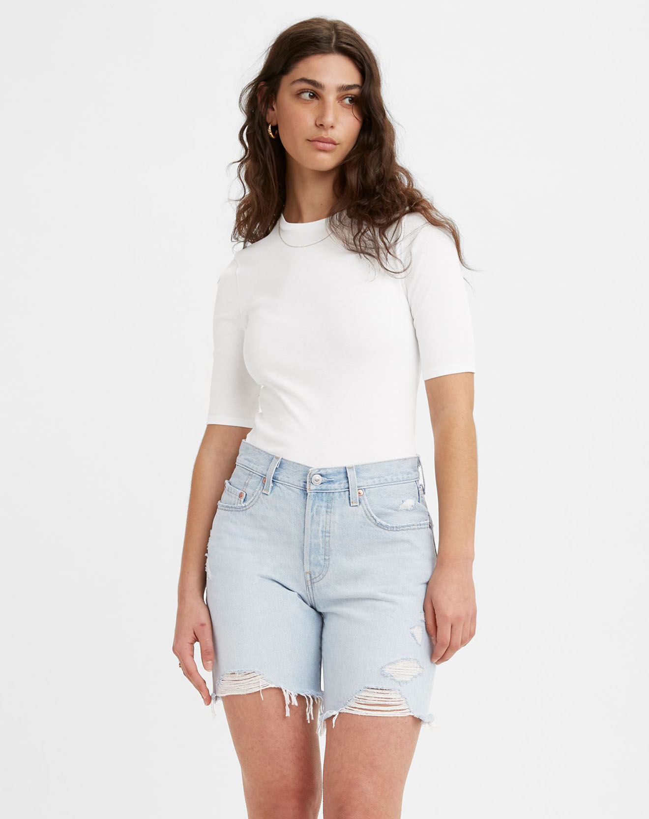 Levi's® T-Shirt en Coton léger Luca Slim blanc