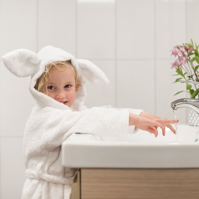 Badekåpe Rabbit, GOTS, Str. 74/80, Hvit, Summerville Organic