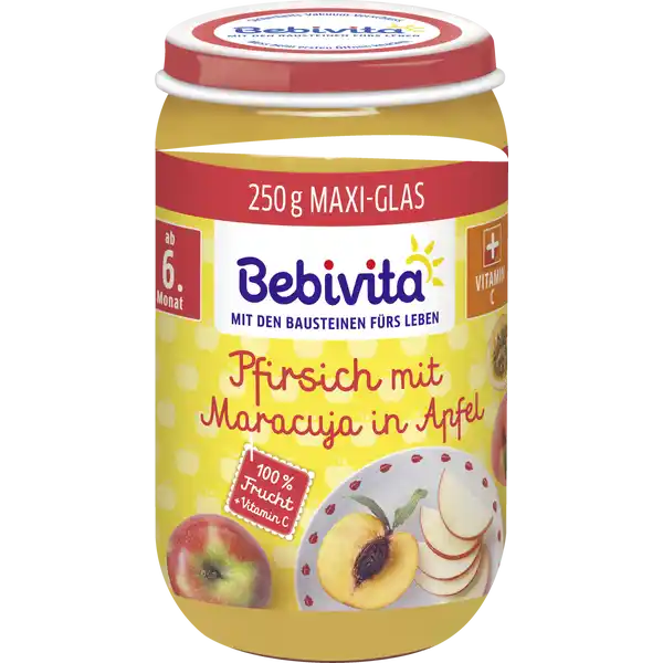 Bio Pfirsich mit Maracuja in Apfel
