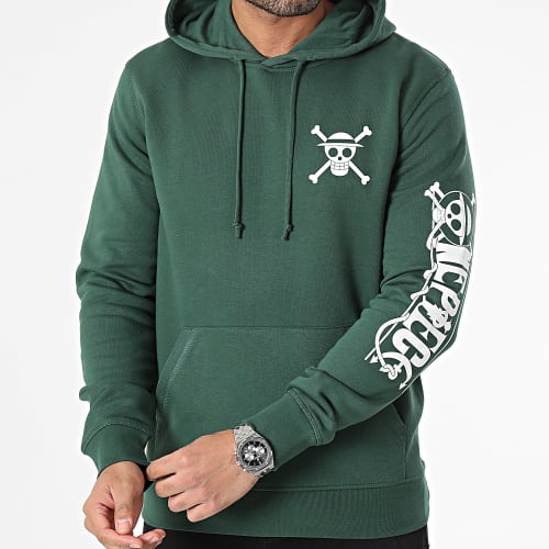 Sweat Capuche Mugiwara Colors Vert Blanc