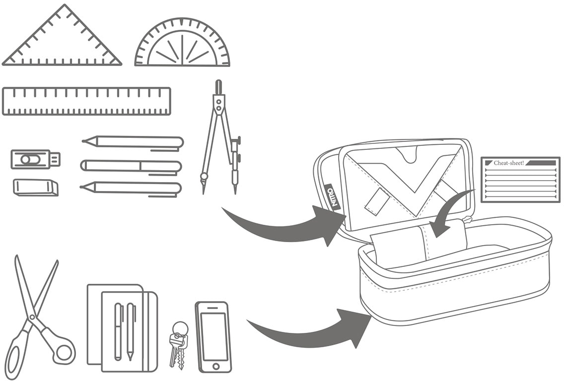 NITRO Federtasche »Pencil Case XL« Federmäppchen, Schlampermäppchen, Faulenzer Box, Stifte Etui