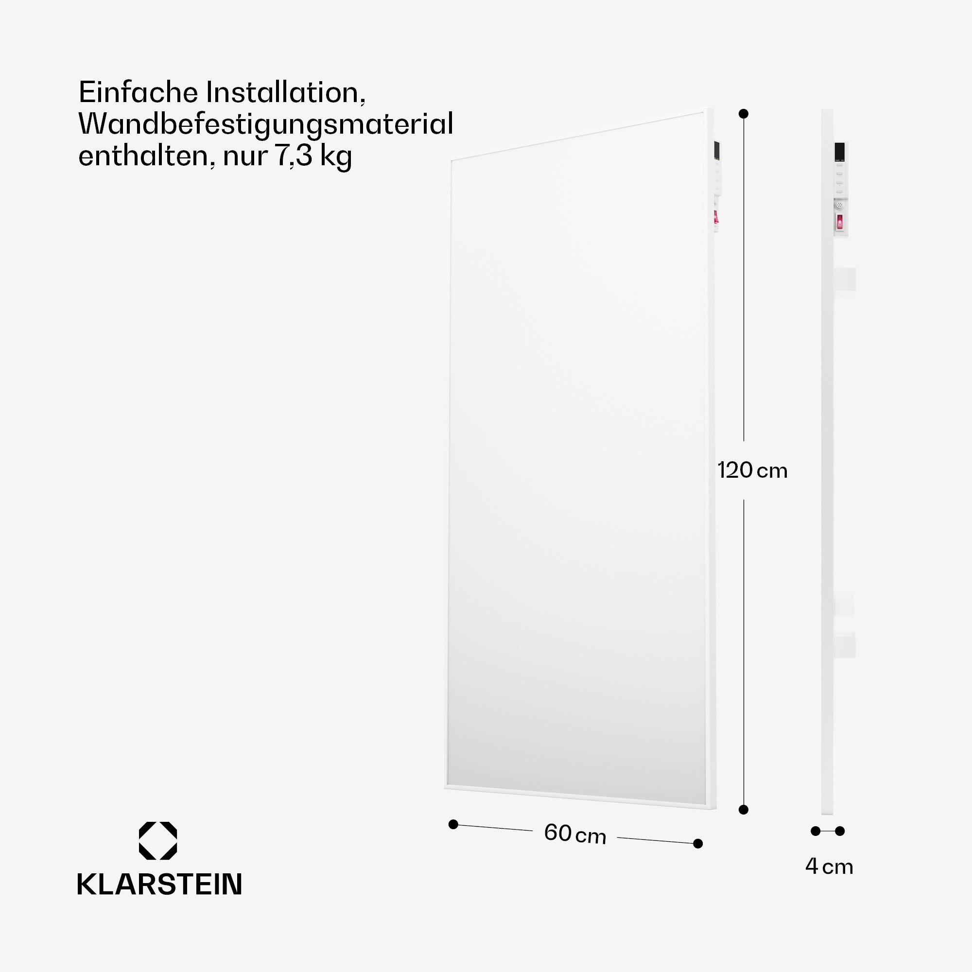 Wonderwall Air Smart 770 Infrarotheizung 60x120cm App 770W Weiß 770 Watt