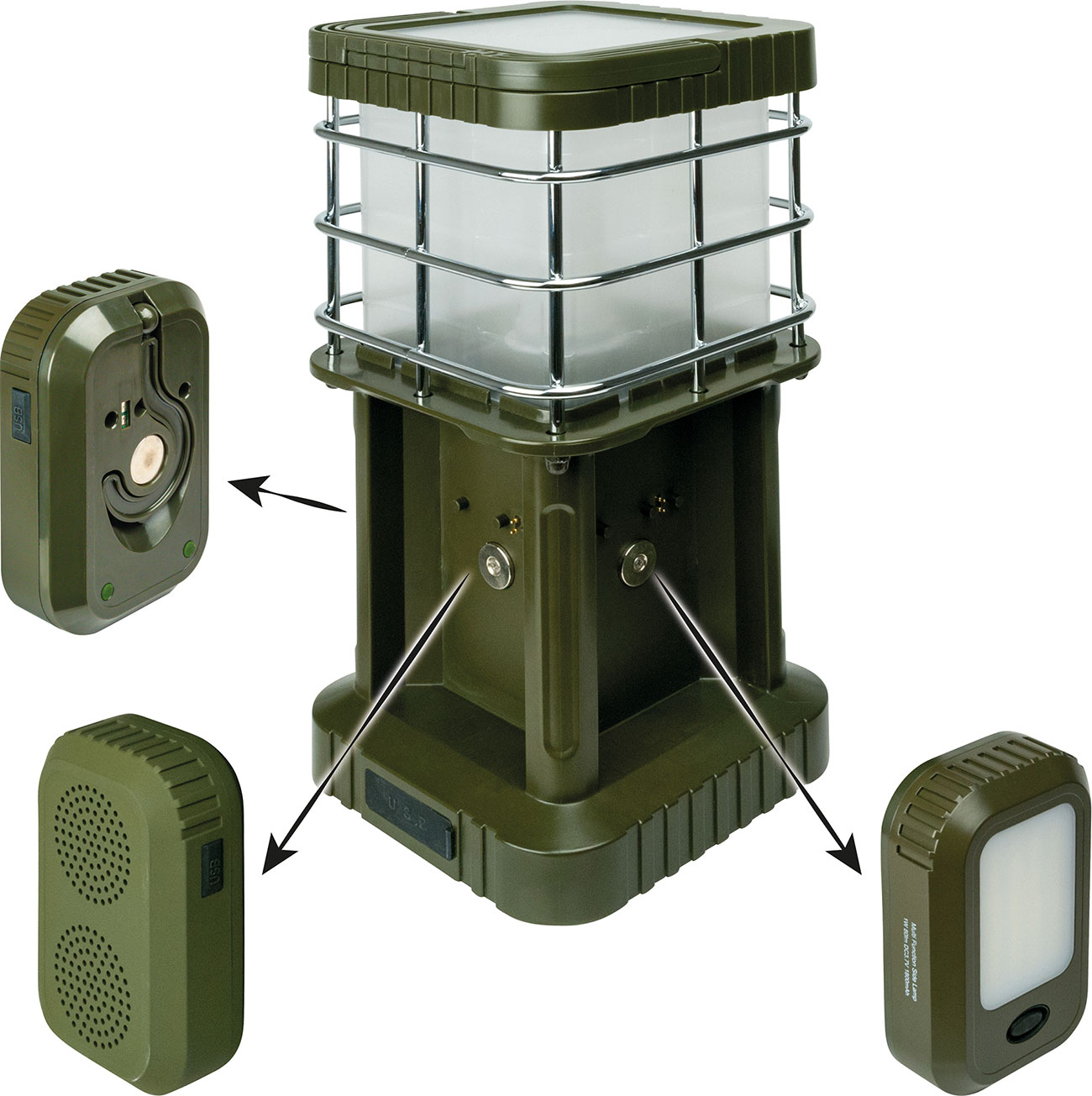 Schwaiger Led campinglamp met Bluetooth luidspreker