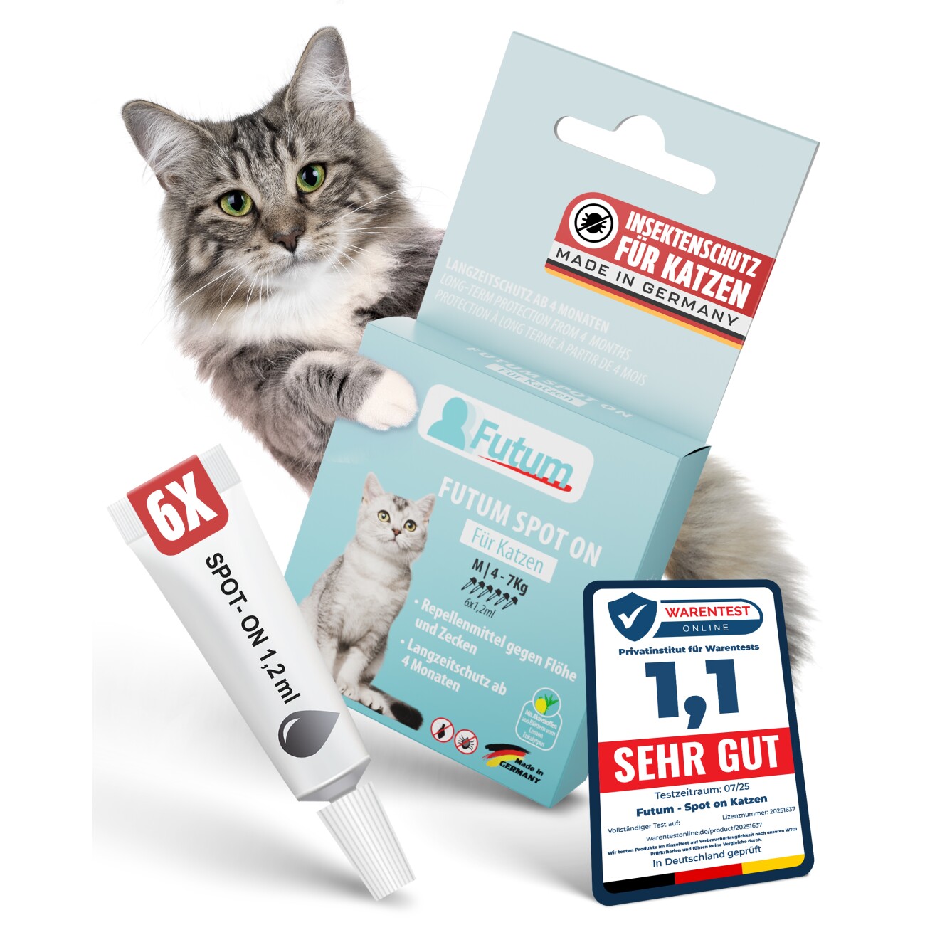 Futum Spot On (6x1,2ml) für Katzen 7 ml