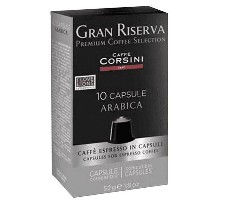 10 capsules compatibles Nespresso® Gran Riserva Arabica - CAFFE CORSINI