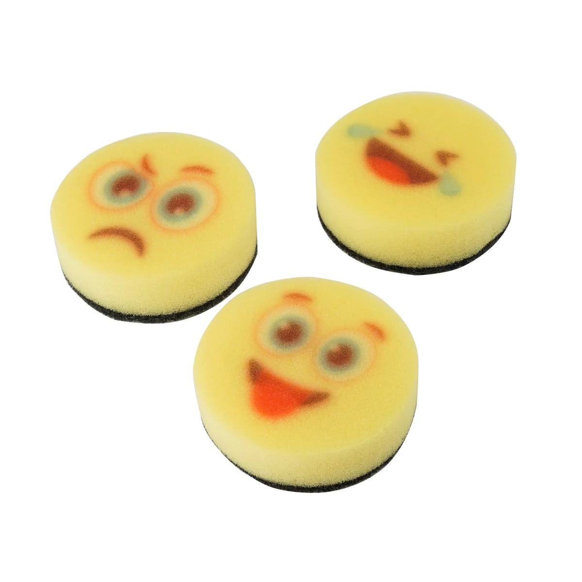 Lot de 3 éponges de vaisselle motifs emoji Fackelmann Tecno Fackelmann