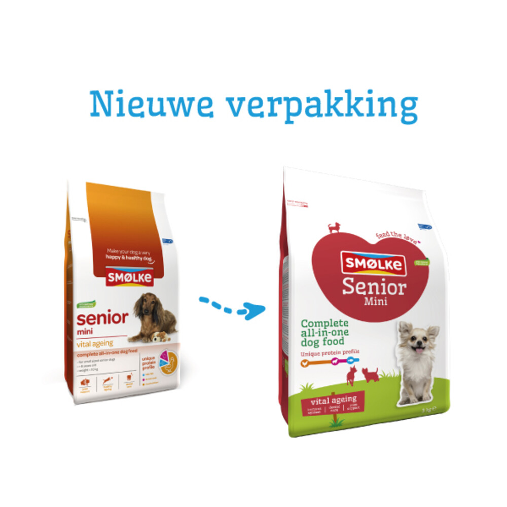 Smolke Hondenvoer Senior Mini3 kg