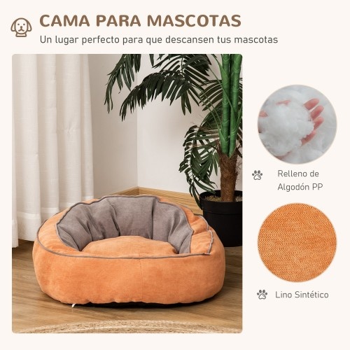 Cama laranja para animais de estimação