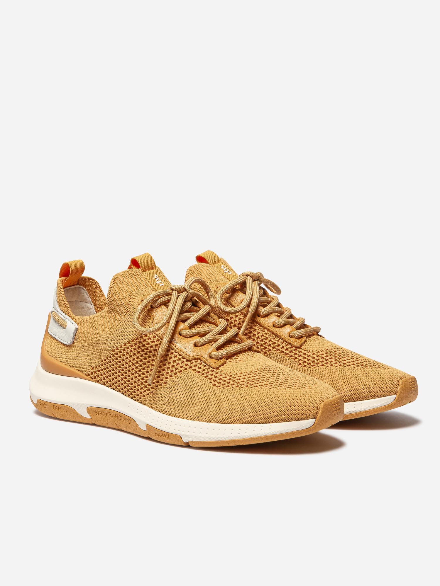 Tennis Femme Confort Toile Jaune