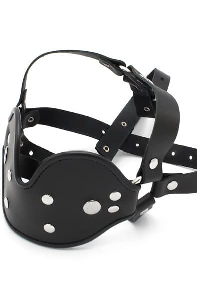 Leather Head Mounted Mouth Gag