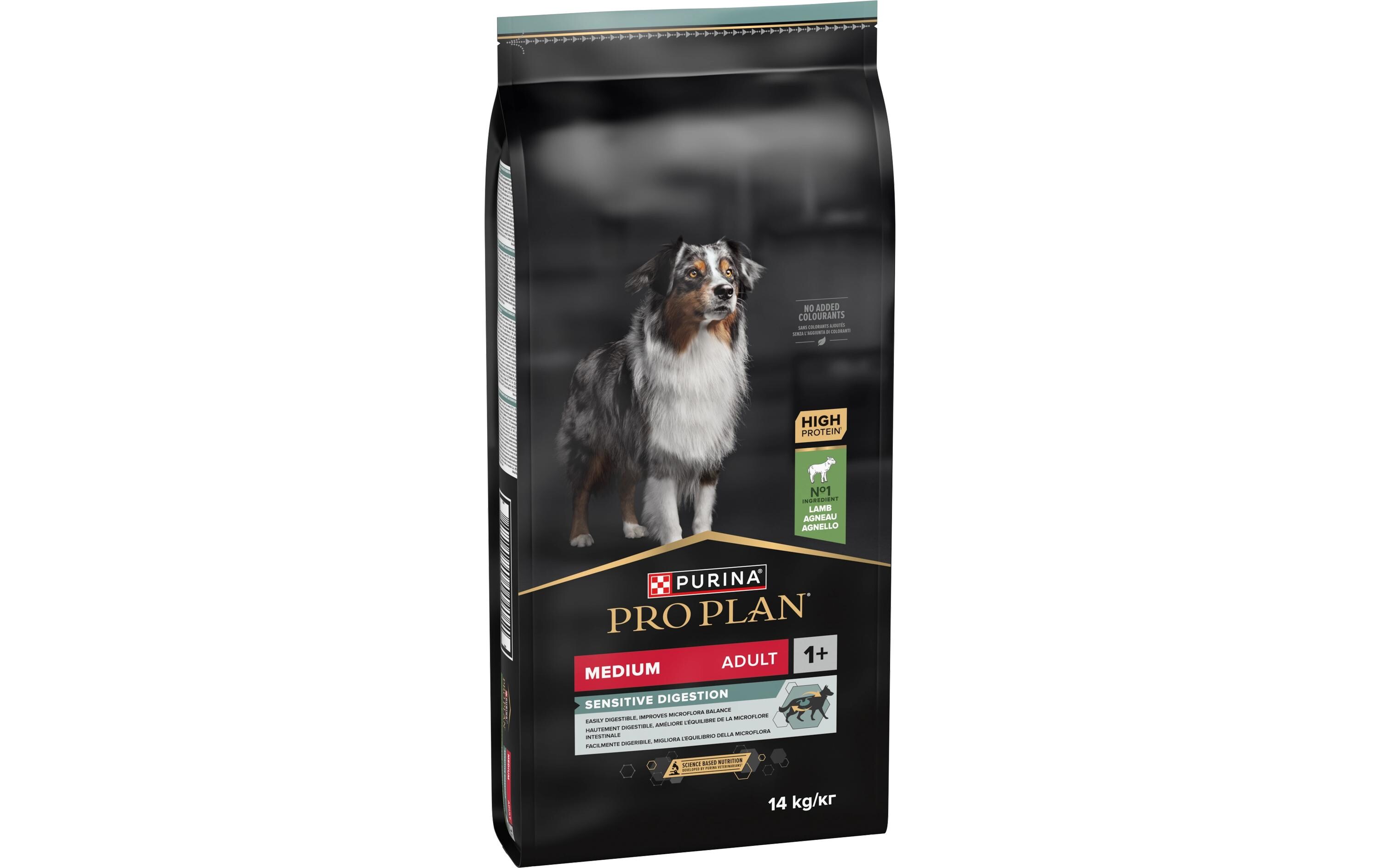Trockenfutter M Adult Sensitive Digestion Lamm, 14 kgAlleinfutter für mittelgrosse Hunde