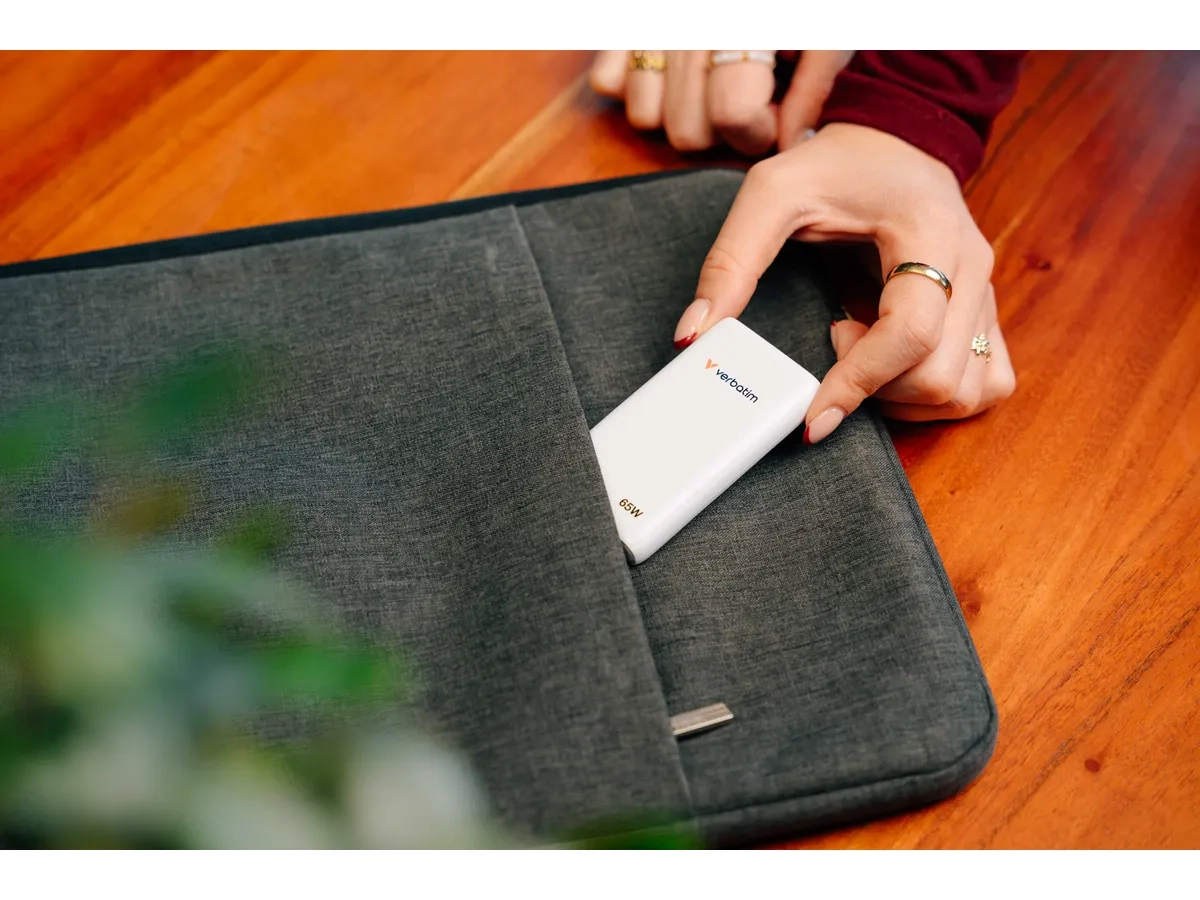 (65W) Fold n Go Dual USB C GaN Ladegerät Netzteil (32355) - Weiss
