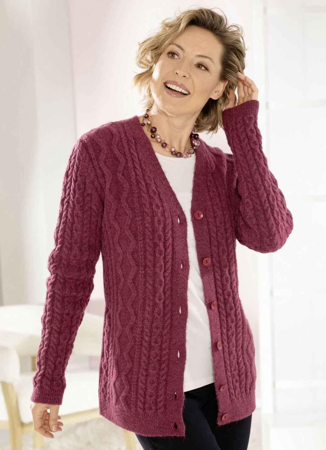 Strickjacke in sehr flauschiger Qualität